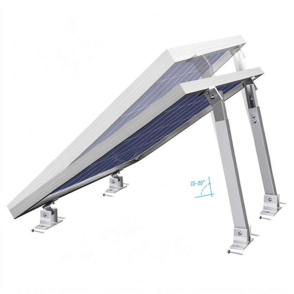 Flat Panel Mount Tilt - Solar Panel Support Rack Adjustable Aluminum