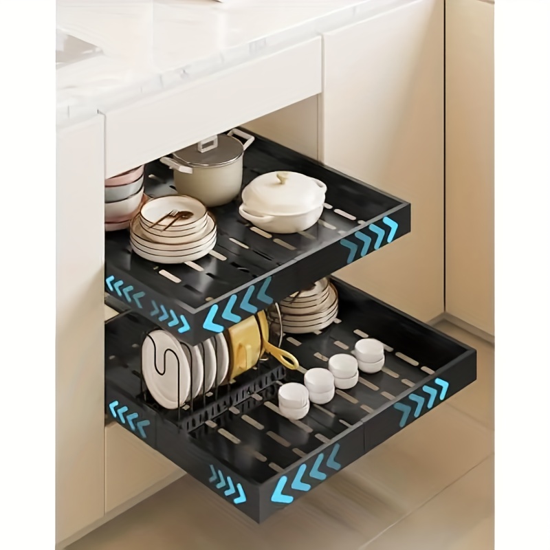 Server Rack Shelf - Pull Out Tray Organizer Kitchen Storage