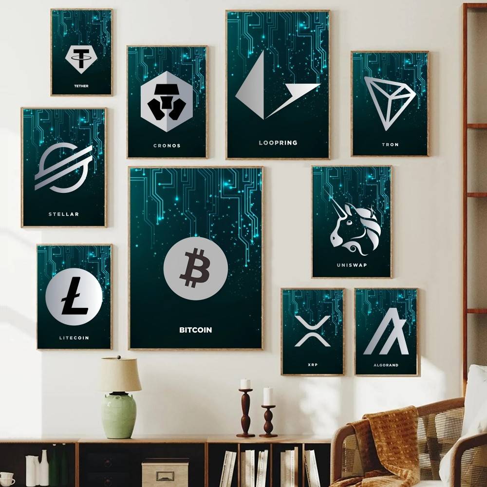 Tech Circuit Crypto Symbol Pos - Office Print Tech review and price