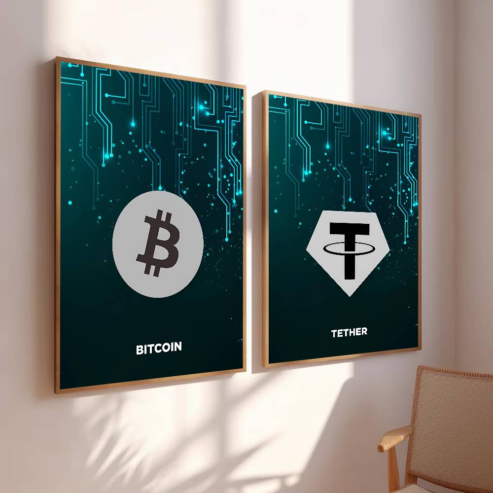 Tech Circuit Crypto Symbol Pos - Office Print Tech review and price