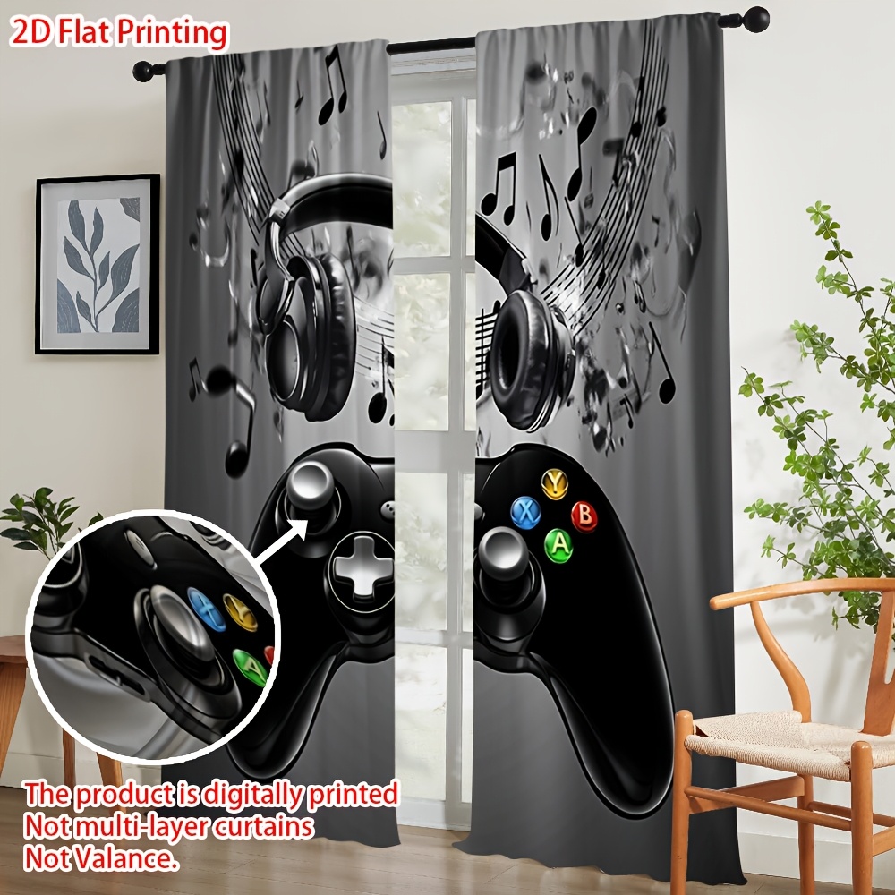 2pcs Game Controller Curtains  - Office Print Tech review and price